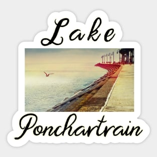 Breakwater on Lake Ponchartrain Sticker